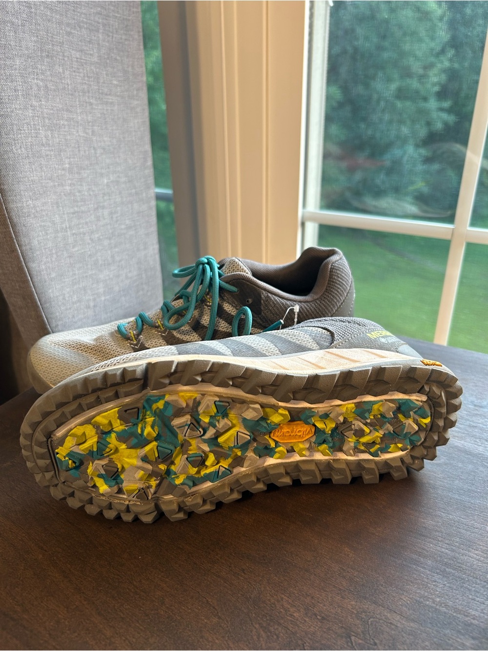 NEW Merrell Women’s Hiking Shoes with Teal Laces and Yellow Logo